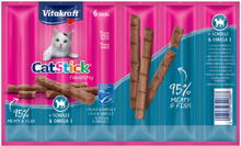 20 + 4 gratis! 24 x 6 g Vitakraft Stick Katzensnacks 144 g - Healthy: Scholle & Omega 3