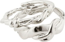 Sun Recycled Ring, 2-In-1 Set Ring Smykker Silver Pilgrim