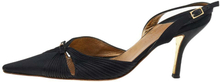 Pre-eide sateng slingback-sandaler