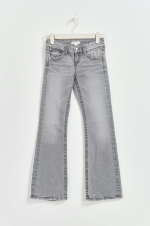Gina Tricot - Chunky low flare jeans - wide jeans - Grey - 164 - Female