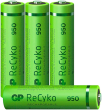 GP Batteries ReCyko Laddningsbara AAA 950 mah 4-Pack, GP Batteries