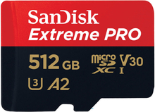 SANDISK MicroSDXC Extreme Pro 512GB 200MB/s A2 C10 V30 UHS-I