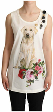 Dog Floral Print Embellished T-shirt