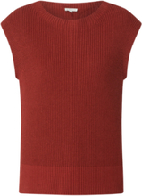 Tom Tailor Damen Sweater modischer Rundhals-Pullover aus reiner Baumwolle 33707361 Bordeauxrot