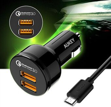AUKEY CC-T8 Qualcomm Quick Charge 3.0 2-Port USB Biloplader