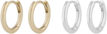 Blair Ring Ear Set Accessories Jewellery Earrings Hoops Gold SNÖ Of Sweden