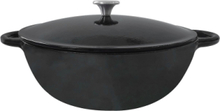 Enameled Cast Iron Pot Gitty Home Kitchen Pots & Pans Casserole Dishes Black Dorre
