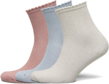 Pcsebby Glitter Long 3-Pack Socks Noos Lingerie Socks Regular Socks White Pieces