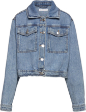 Cropped Outerwear Jackets & Coats Denim Jacket Blå Mango*Betinget Tilbud