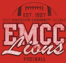 East Mississippi Community College Lions Distressed Sweatshirt - Red - S