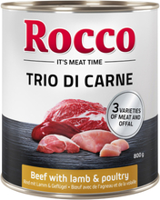 Sparpaket Rocco Classic Trio di Carne 24 x 800 g - Rind, Lamm & Geflügel