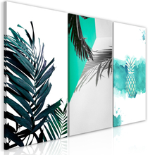 Billede - Palm Paradise (3 Dele) 120 x 60 cm