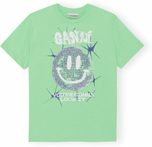 Eplegrønn Ganni Light Smiley T-Shirt Overdeler