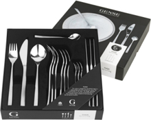 Bestikksett Fuga 16 Deler Matt/Blank Stål Home Tableware Cutlery Cutlery Set Sølv Gense*Betinget Tilbud