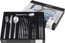 Bestikksett Ehra 16 Deler Matt Stål Home Tableware Cutlery Cutlery Set Sølv Gense*Betinget Tilbud