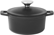 Gryde Garonne Mini 0,7 Liter Støbejern Home Kitchen Pots & Pans Casserole Dishes Black Pillivuyt Gourmet