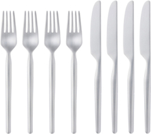 Frokostbestiksæt Dorotea 8 Dele Mat Stål Home Tableware Cutlery Cutlery Set Silver Gense