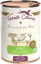 Terra Canis Light 6 x 400 g - Rind mit Kürbis, Mango & Artischoke