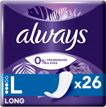 Always Daily Protect Long Panty Liners 0% Fragrances & Dye
