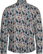 Aop Plain Shirt L/S Tops Shirts Casual Multi/patterned Lindbergh