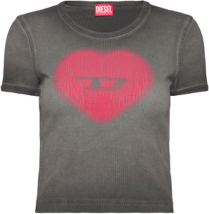 T-Ele T-Shirt Tops T-shirts & Tops Short-sleeved Black Diesel
