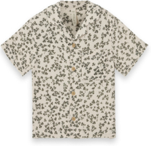 Muslin Short Sleeve Shirt Tops T-Kortærmet Skjorte Cream Garbo&Friends