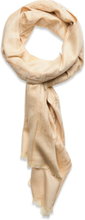 Logo Cotton-Blend-Jacquard Scarf Accessories Scarves Lightweight Scarves Cream Lauren Ralph Lauren