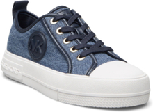 Evy Lace Up Low-top Sneakers Blue Michael Kors