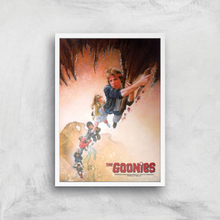 The Goonies Retro Poster Giclee Art Print - A4 - White Frame