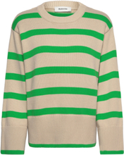 Corbinmd Stripe O-Neck Tops Knitwear Jumpers Green Modström