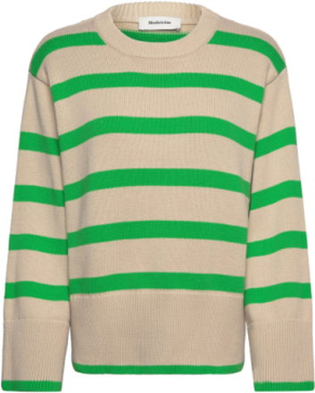Corbinmd Stripe O-Neck Tops Knitwear Jumpers Green Modström