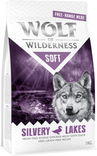 Zum Sonderpreis! Wolf of Wilderness Trockenfutter 2 x 1 kg - SOFT Silvery Lakes - Freiland-Huhn & Ente (halbfeucht)