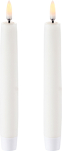 PIFFANY COPENHAGEN - LED kronelys 15,5x2,3 cm 2 stk hvit