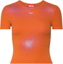 "T-Ele-N1 T-Shirt Tops T-shirts & Tops Short-sleeved Orange Diesel"