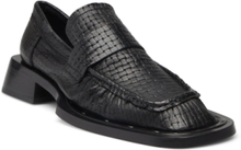 Airi Black Leather Loafers Designers Flats Loafers Black MIISTA