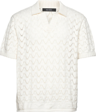 Yinka Relaxed Knit Ss Polo Designers Knitwear Short Sleeve Knitted Polos White Daily Paper