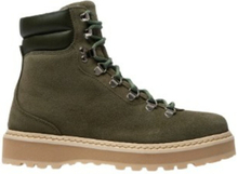 Grønn Mono Hiking-W-Suede-cow skinn-militær sko