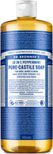 Pure Castile Liquid Soap Peppermint Beauty WOMEN Home Hand Soap Liquid Hand Soap Nude Dr. Bronner’s*Betinget Tilbud