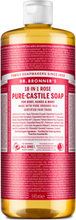 Pure Castile Liquid Soap Rose Beauty WOMEN Home Hand Soap Liquid Hand Soap Nude Dr. Bronner’s*Betinget Tilbud