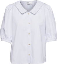"Beccakb Blouse Tops Blouses Short-sleeved White Karen By Simonsen"
