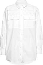 "Bammikb Shirt Tops Shirts Long-sleeved White Karen By Simonsen"