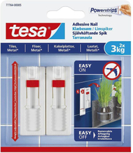Tesa Justerbar limspiker for kakkel og metall 3 kg 2-pk.