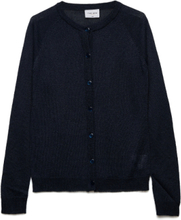 Aya Glitter Cardigan Noos Tops Knitwear Cardigans Blue The New