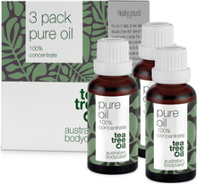 3X Tea Tree Oil – 100% Concentrate Ansikts- Og Håroilje Nude Australian Bodycare*Betinget Tilbud