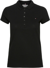 Heritage Short Sleeve Slim Polo Tops T-shirts & Tops Polos Black Tommy Hilfiger
