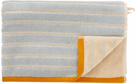 Hübsch håndklæde 50x100 cm - sand / blå / orange