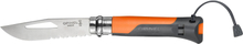 Opinel N°08 Outdoor Kniv Orange, 8,5 cm blad, hopfällbar