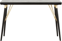 Nordal konsolbord i sort træ og guld - 120 cm
