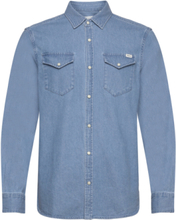 Style Duver Tops Shirts Denim Shirts Blue MUSTANG