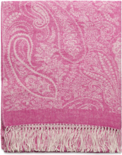 Jacquard Paisley Throw Home Textiles Cushions & Blankets Blankets & Throws Pink GANT